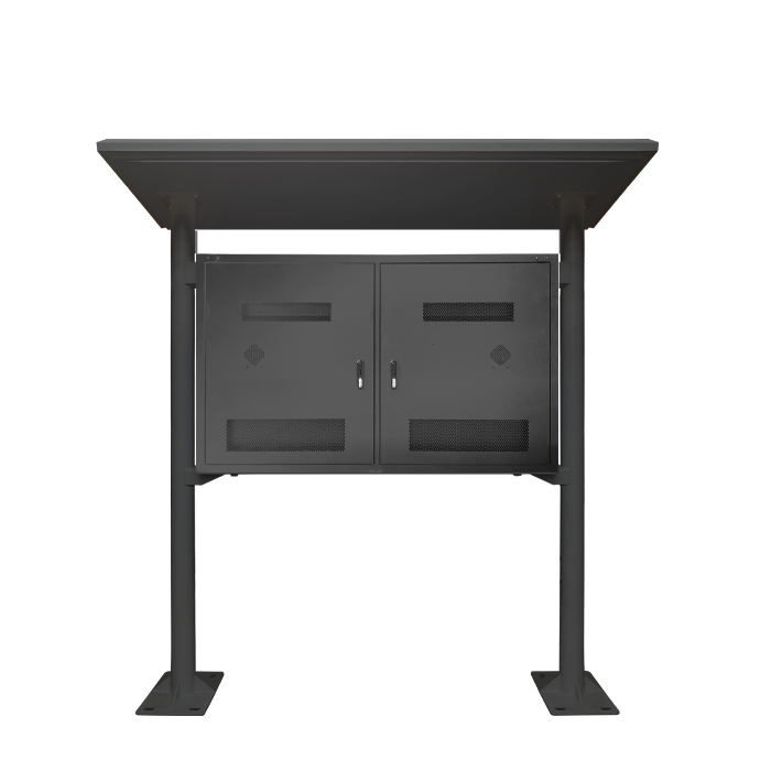 雨棚款黑色單屏戶外液晶廣告機(jī)