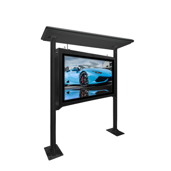 雨棚款黑色單屏戶外液晶廣告機(jī)