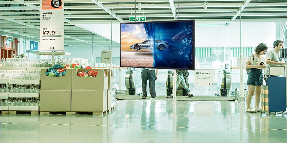 萬(wàn)達(dá)櫥窗高亮吊掛廣告機(jī)